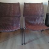 Fauteuils en rotin par Frederick Weinberg