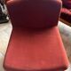Fauteuil arfa velours rouge brique