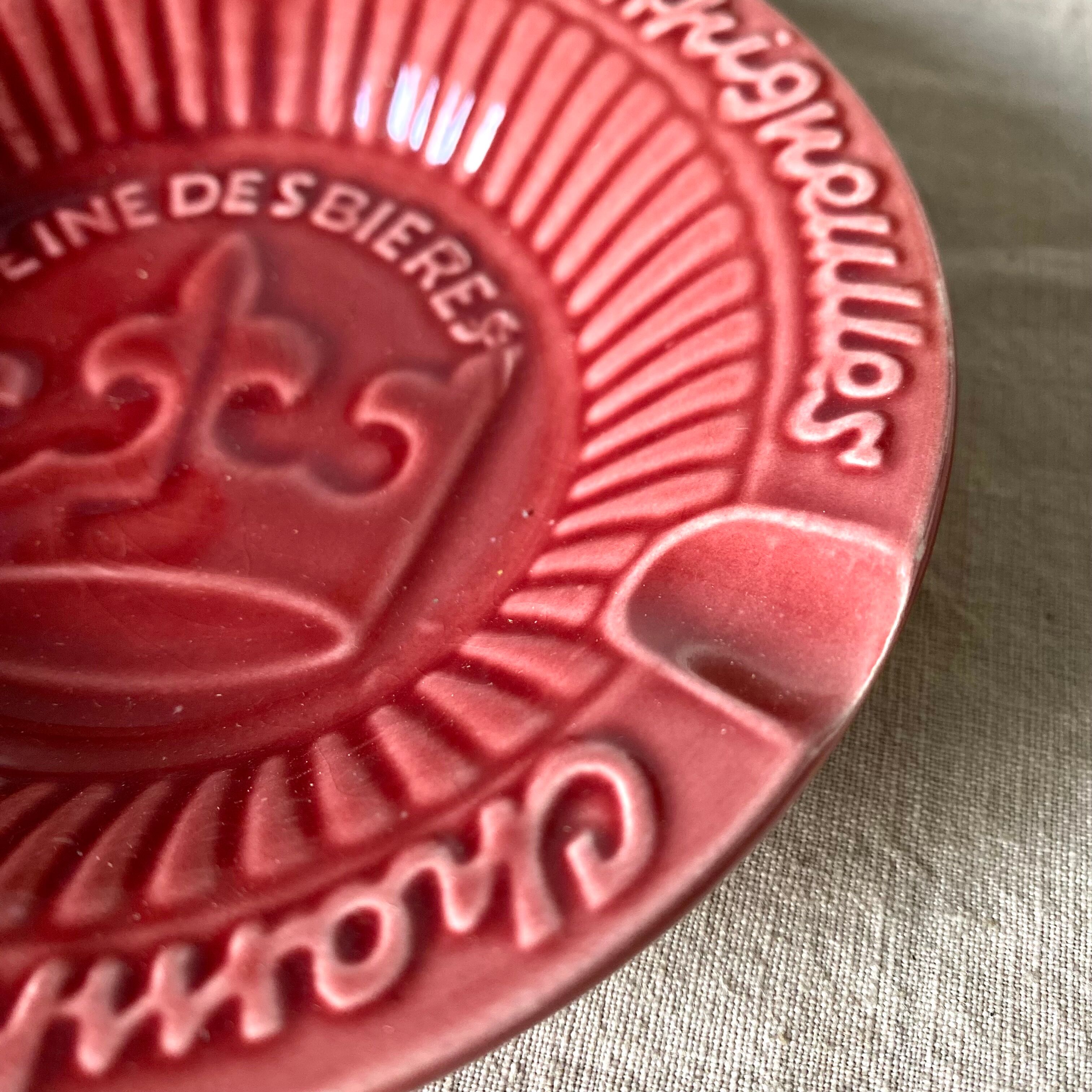 Queen of Beers advertising ashtray