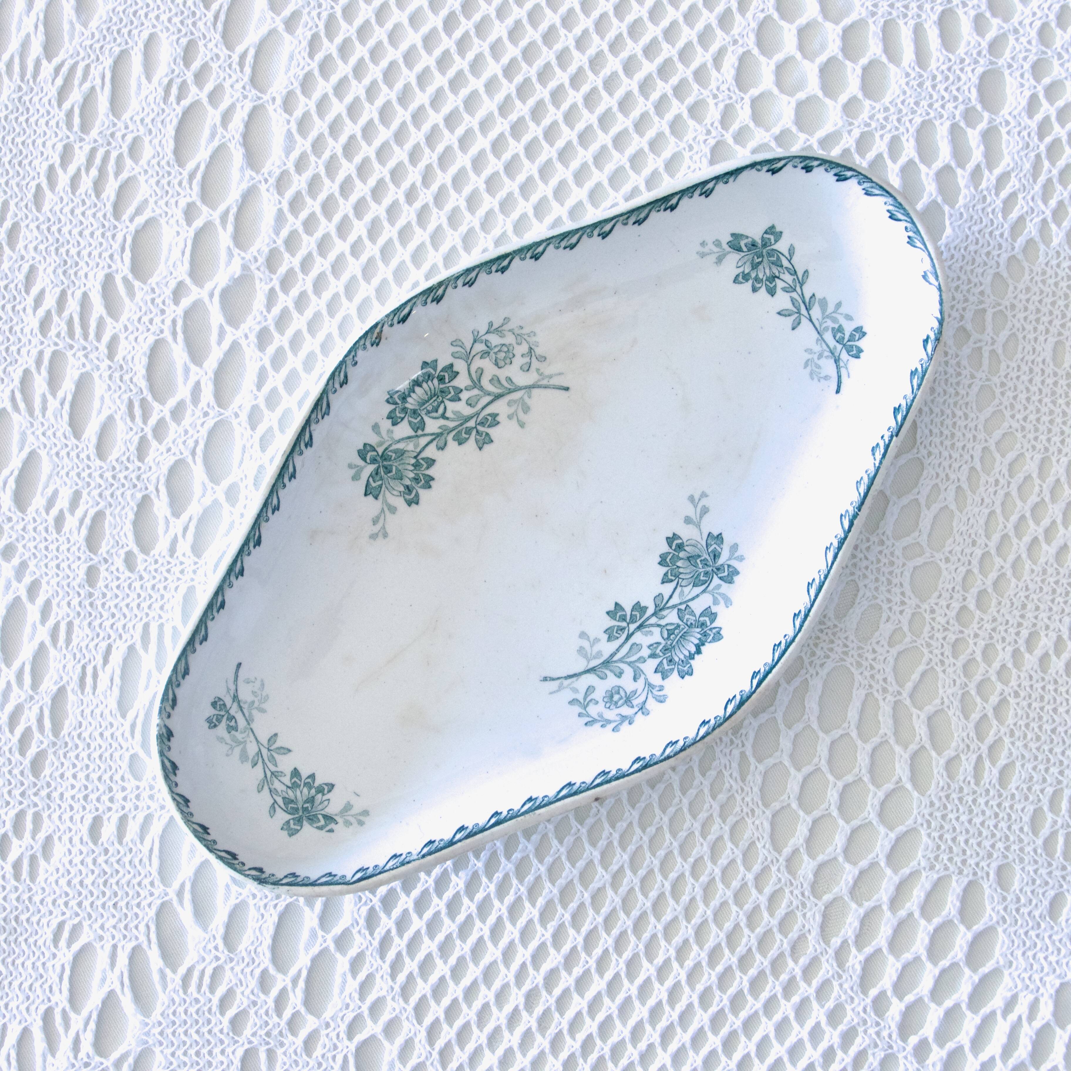 19th century ironstone ravier St Amandinoise "Richelieu"