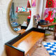 Vintage dressing table with a giant mirror.