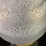 Vintage table lamp from Verrerie de Clichy, speckled glass and brass, years.