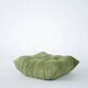 Togo Armchair and Pouf in Fresh green Corduroy