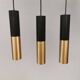 3 cylinder-shaped pendant lights from Creativ Cables (Turin, Italy)