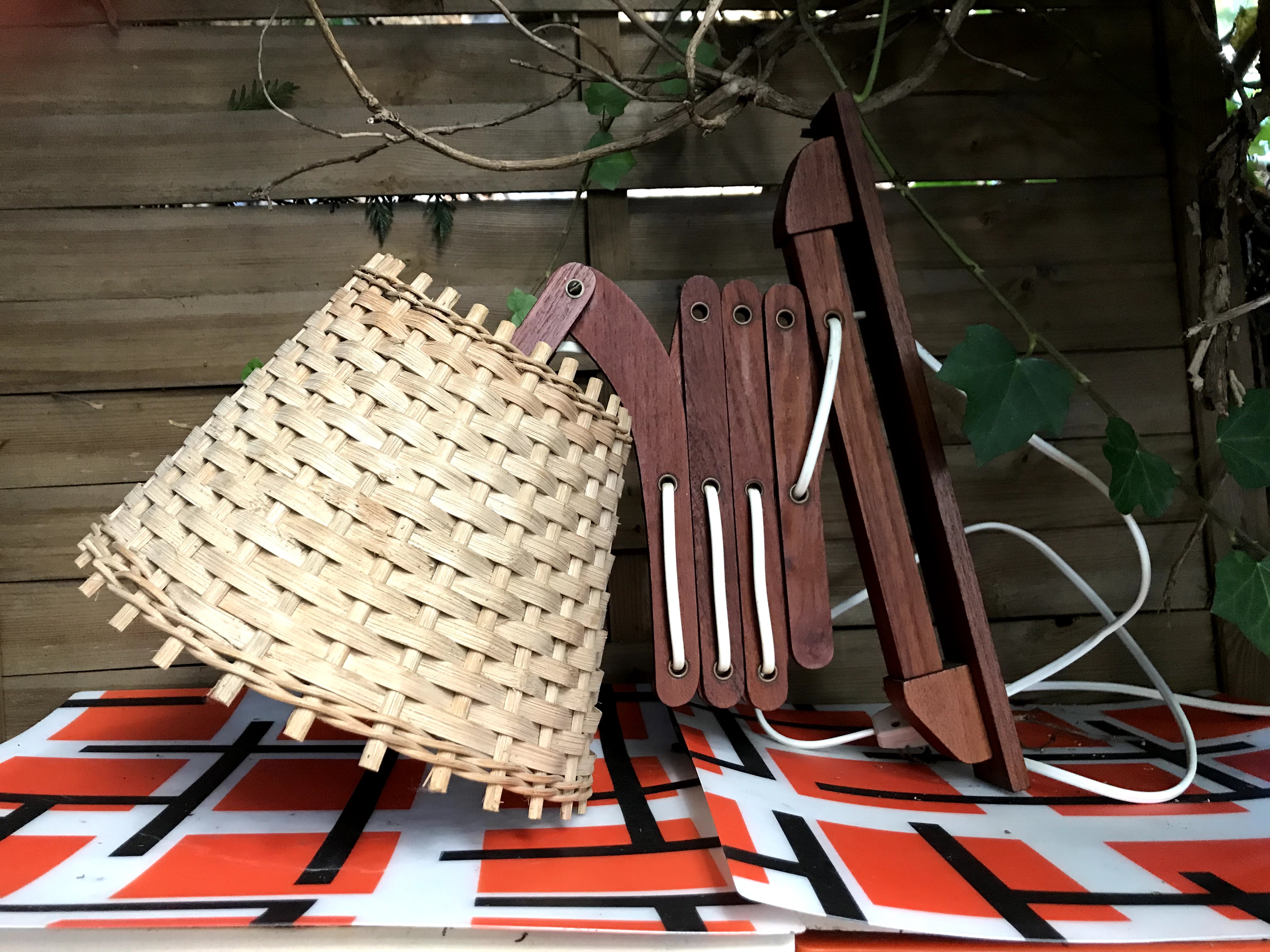 Flexible wall wall light in Scandinavian accordion 60s
