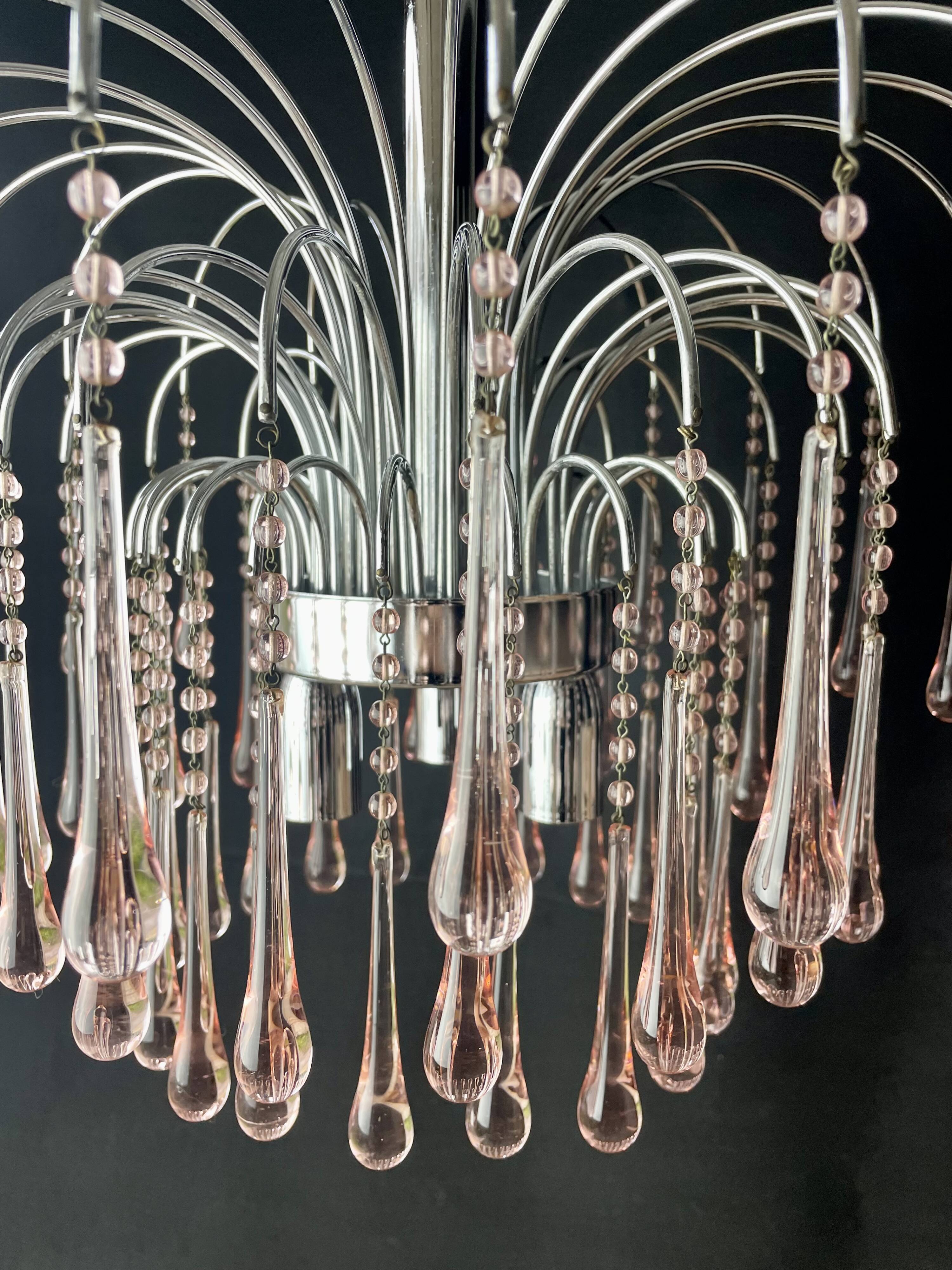 Paolo Venini waterfall chandelier