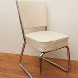 White skai armchair