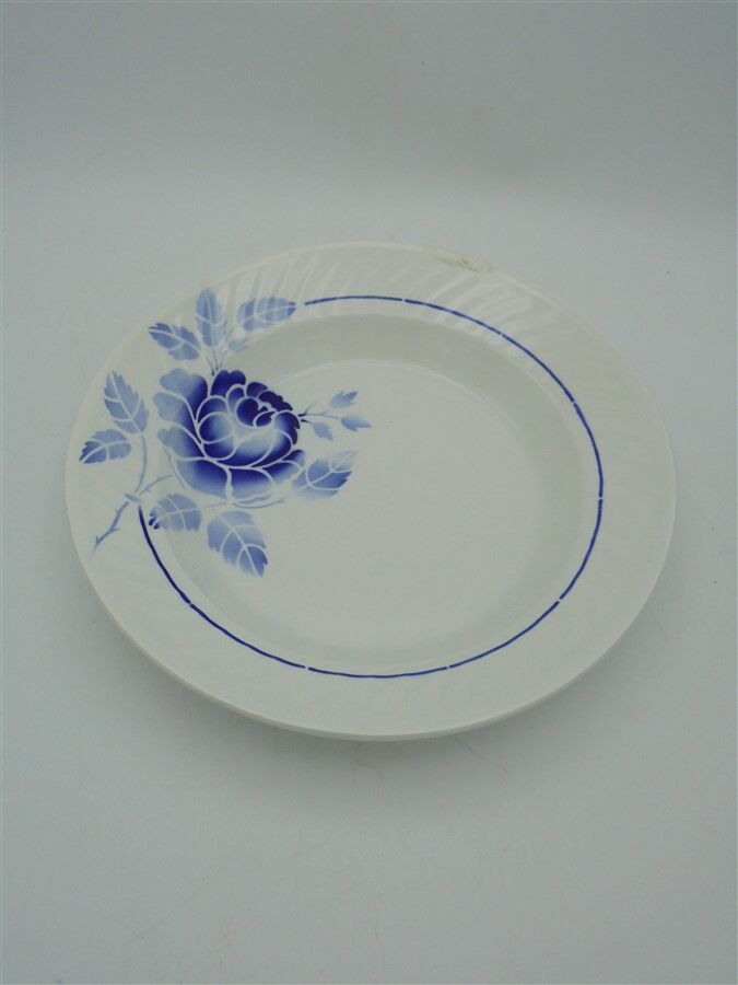 Old flat hollow blue flower decoration
