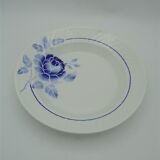 Old flat hollow blue flower decoration