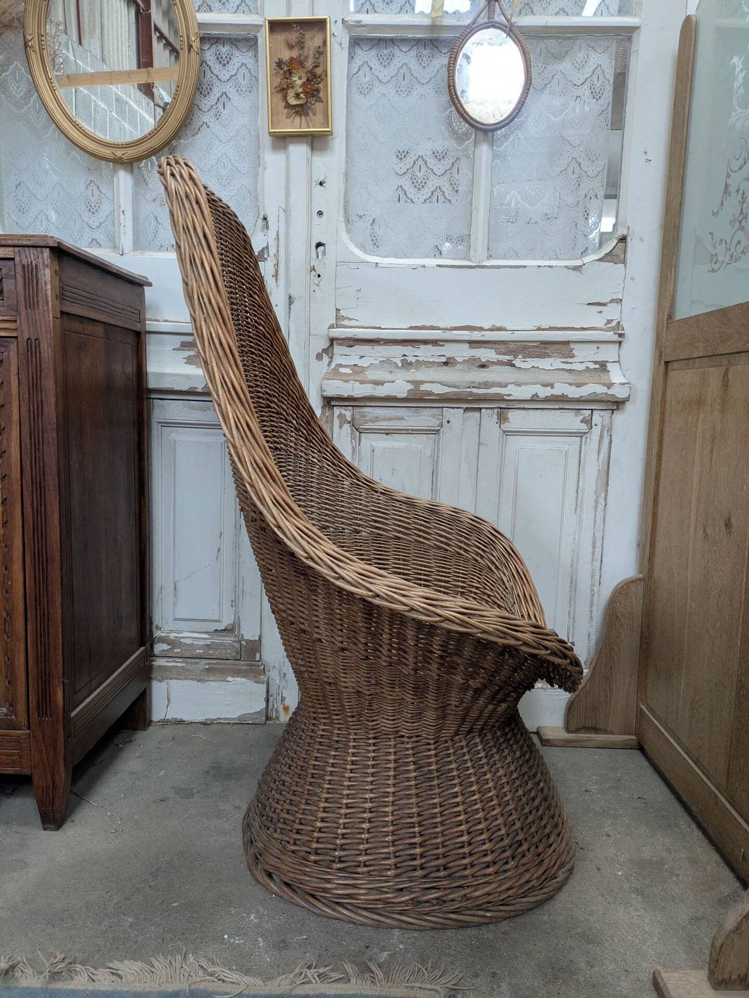 Grand fauteuil rotin