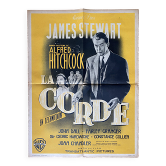 Original cinema poster "The Rope" Alfred Hitchcock, James Stewart 60x80cm 1948