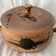 Service dish enamelled sandstone Pottery of the Vallauris Dove