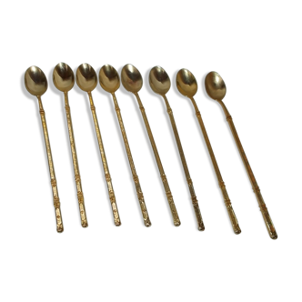 Set de 8 longues cuillères à cocktail
