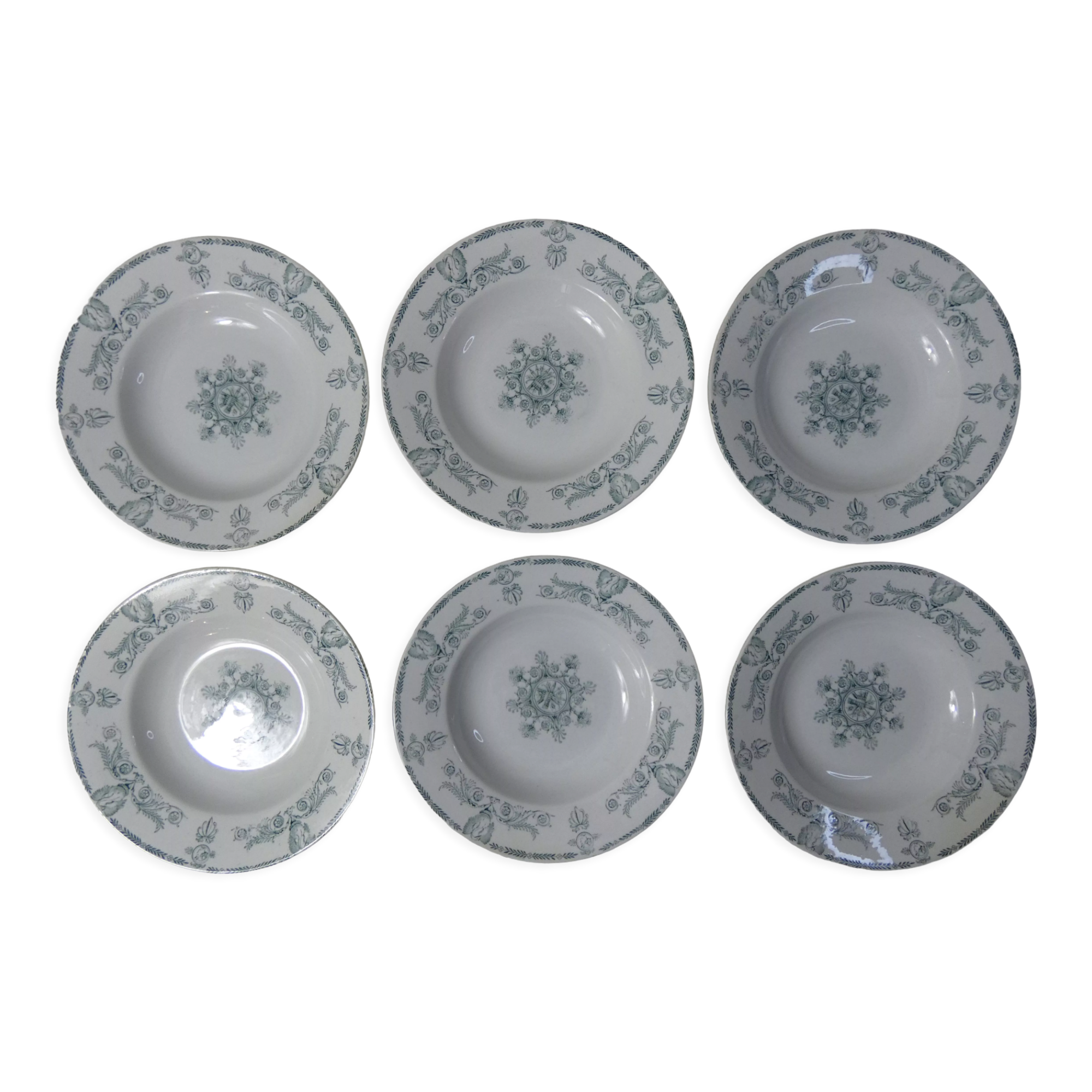 6 hollow plates compiegne, terre de fer