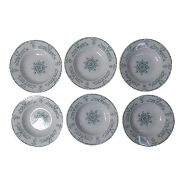 6 hollow plates compiegne, terre de fer