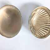 Antique lidded box | Shell motif | Silver plated |