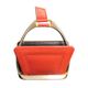 Longchamp, empty pocket document holder with leather and gold metal stirrup from around 1970.