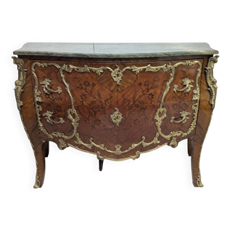 Louis XV Style Curved Sauteuse Chest of Drawers