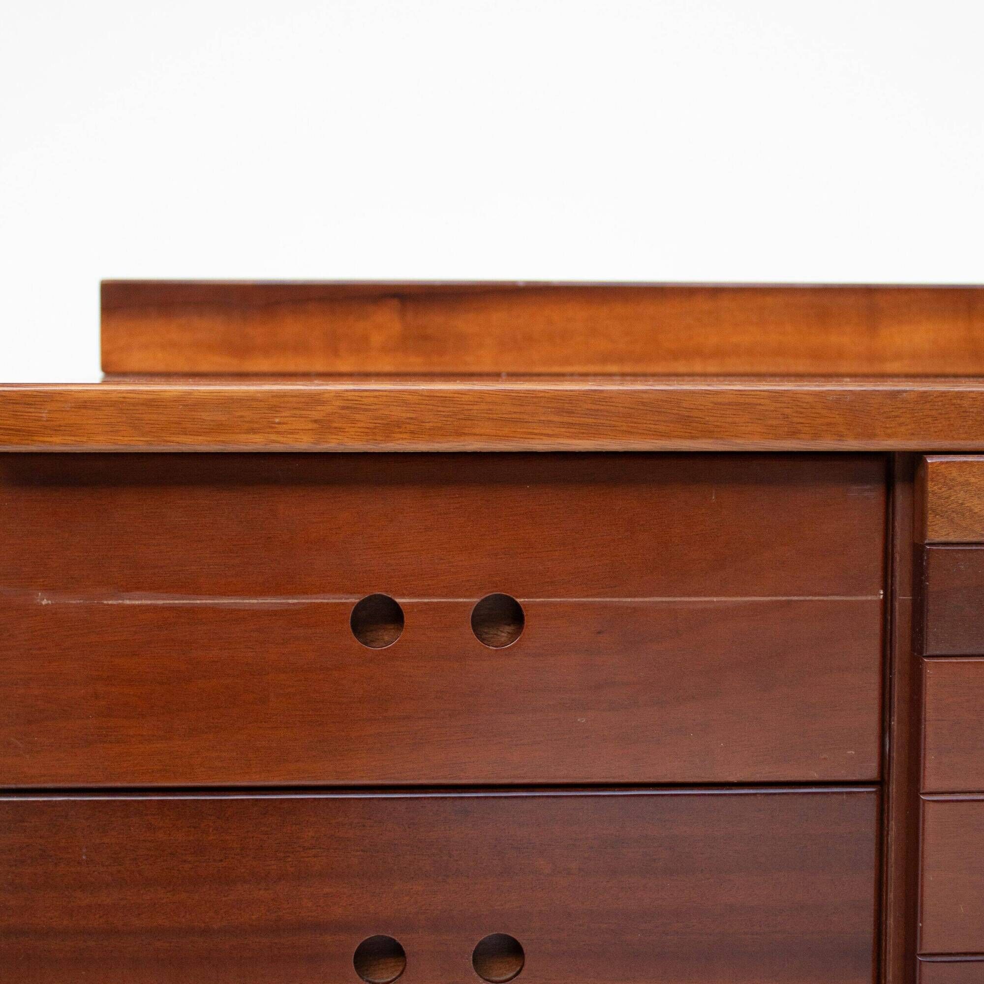 Set of two Italian mid-century wooden nightstands