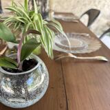 Farmhouse table with turned solid wood legs