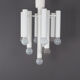 Space age ceiling lamp in white metal by temde, 1970s