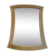 Vintage flared mirror, rattan, France 1970