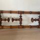 Coat rack with three hooks in turned bamboo-style wood, late 19th century