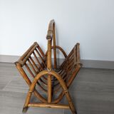 Vintage rattan magazine holders