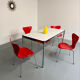 Lot of 4 chairs Series 7 model 3107 design Arne Jacobsen /Fritz Hansen