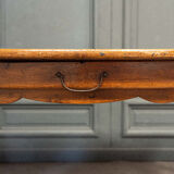 Farmhouse table walnut legs deer early nineteenth 1 drawer 208 cm