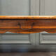 Farmhouse table walnut legs deer early nineteenth 1 drawer 208 cm