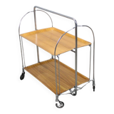 Vintage chrome folding service trolley, 1950s