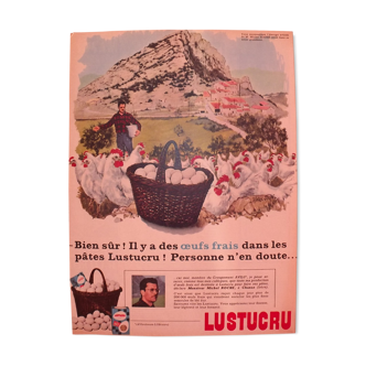 Affiche pub Lustucru 1960