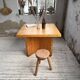 Square modernist table made of solid pine from the 1950s.