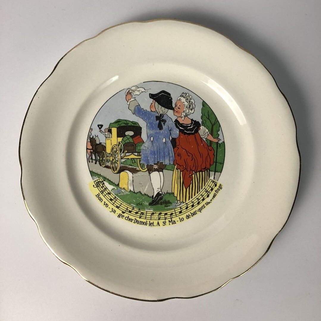 5 Digoin plates children's nursery rhymes