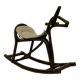 Midcentury bamboo rattan rocking horse 60's design children