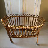 Rattan cradle for dolls