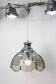 Floral suspension in chromed metal and grayed glass 1970