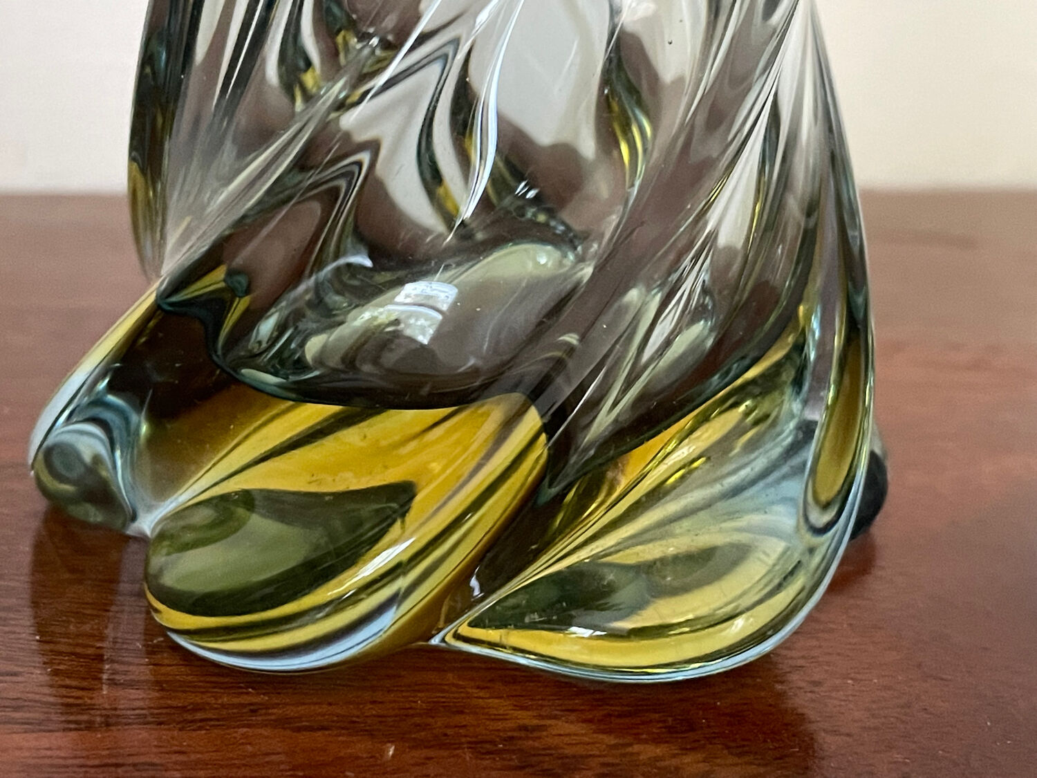 Vintage Murano twisted vase