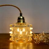 Vintage moulded glass tulip walker