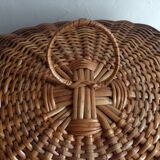 Vintage wicker laundry basket