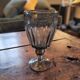 Footed glass La Rochère, 70's bubble glass