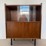 Buffet vaisselier vintage placage chêne