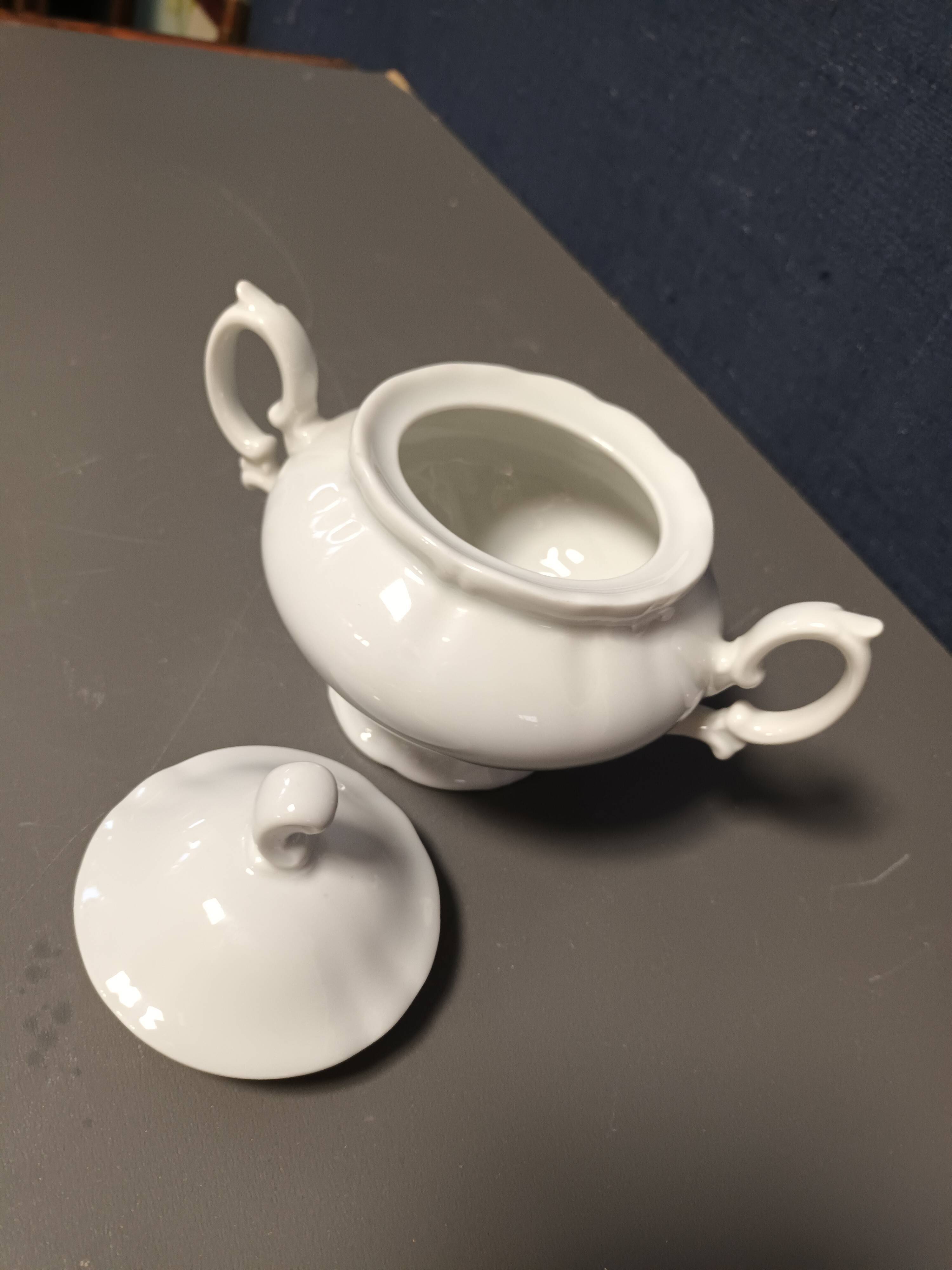 Sucrier porcelaine blanche