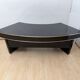 Art Deco desk in black lacquer, walnut & metal, France, 1950