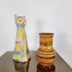 Cat statue, vintage, design Aldo Londi for Bitossi, Rimini series.