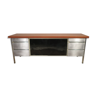 Vinco teak and metal sideboard