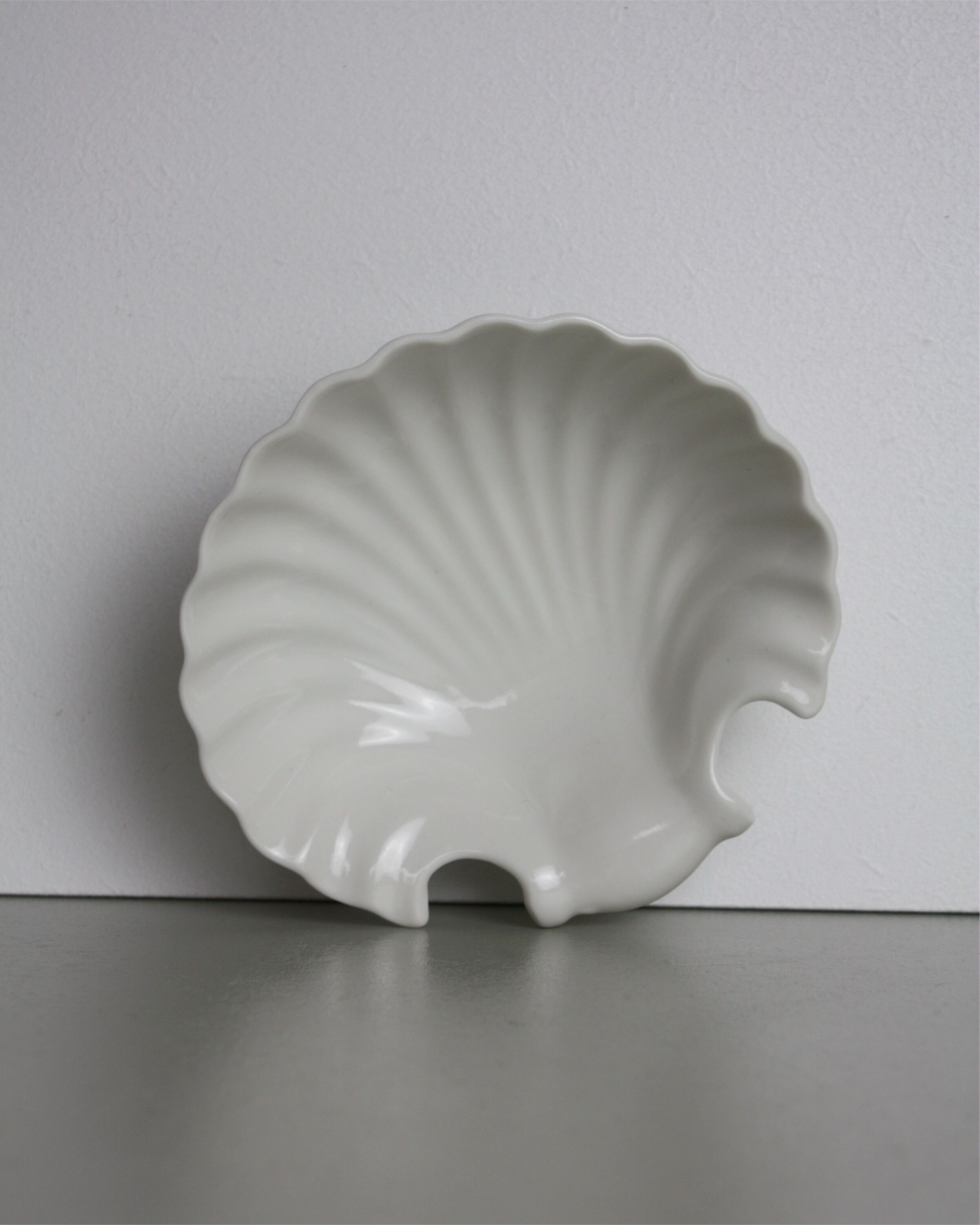 White porcelain shell pocket empty