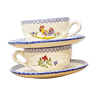 2 Cups and sub-cups vintage St-Clément model Cocorico
