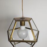 Lantern walkable glass and brass